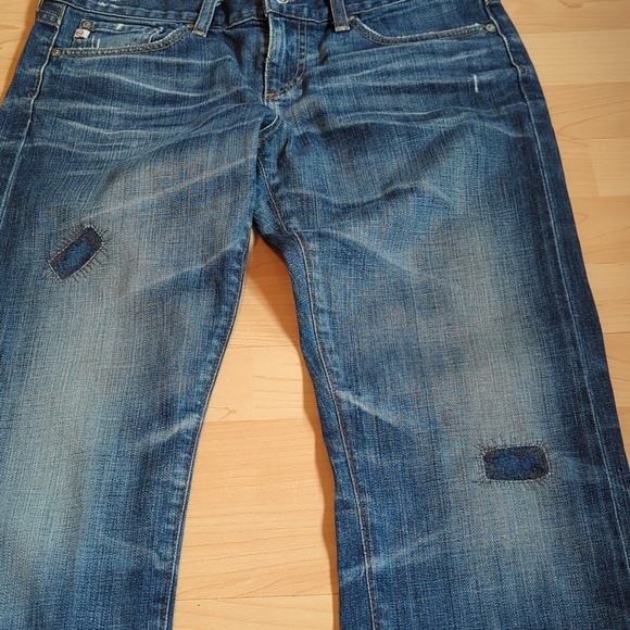 Adriano Goldschmied Patchwork Low Rise Straight Leg Jeans - Picture 9 of 14